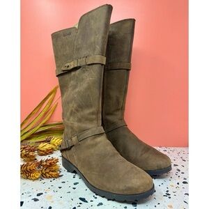 TEVA De La Vina Brown Tall Outdoor Waterproof Leather Zip Up Women’s Boots Sz 6